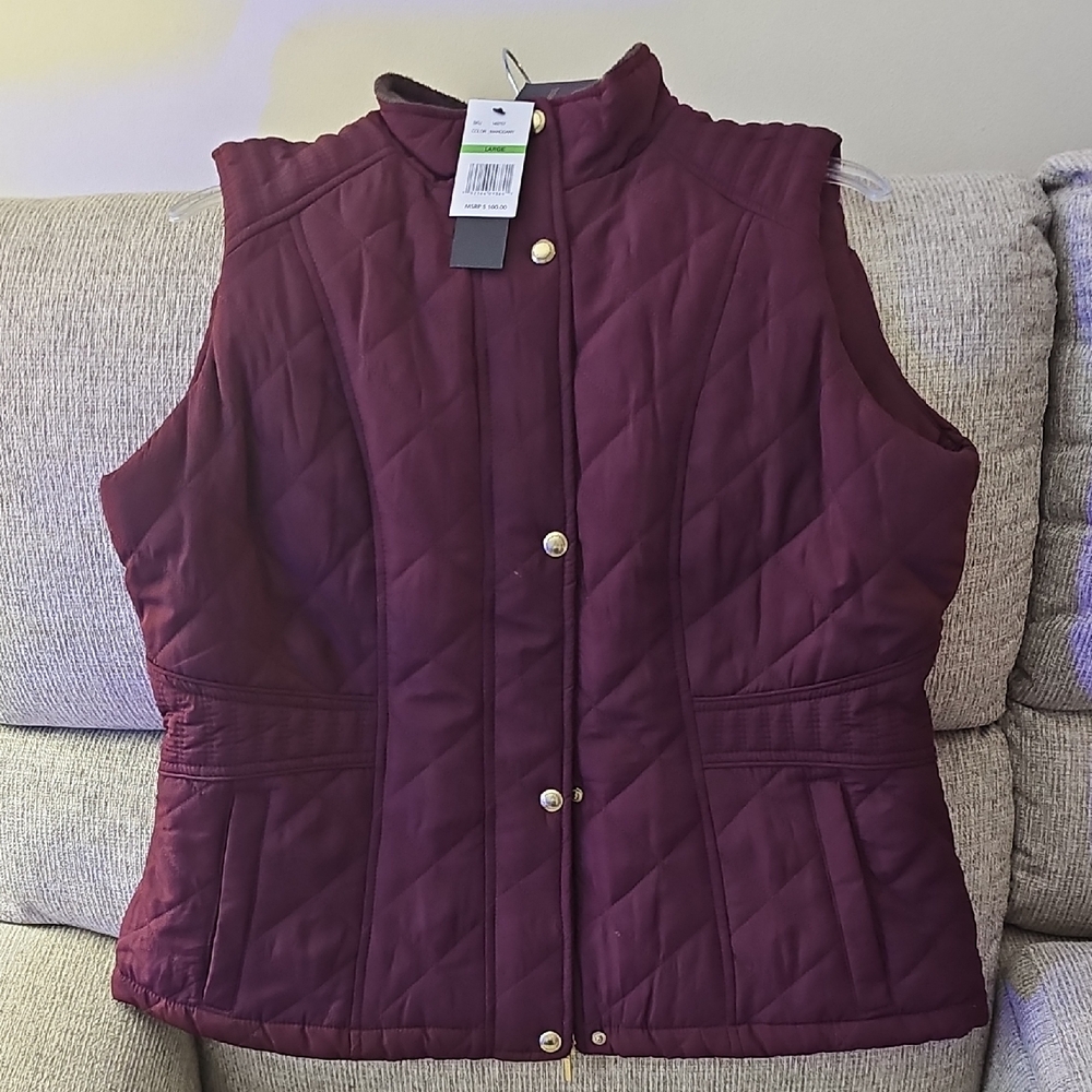 Weatherproof Burgundy Quilted Vest